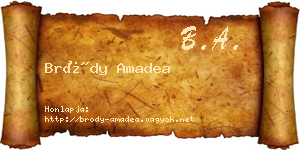 Bródy Amadea névjegykártya